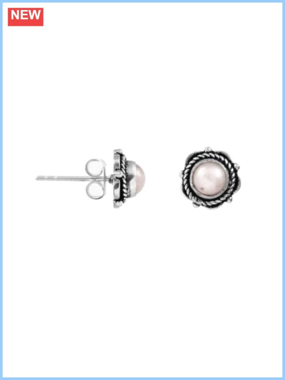 925 Sterling Silver Gemstone Stud Earrings Push Back